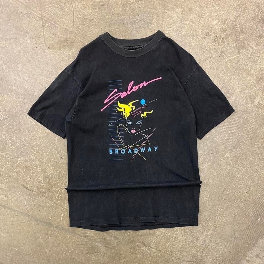 Vintage 90s Salon Broadway Promo Hanes New York City T-Shirt Size Large